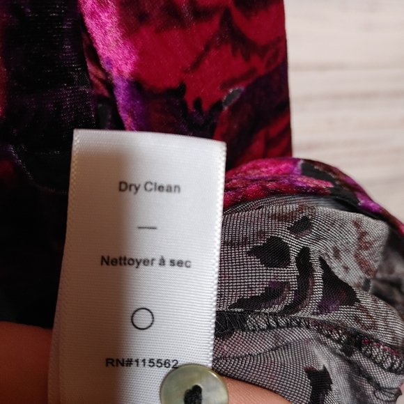 SOLD LIKELY velvet burnout blouse size L - Picture 8 of 11